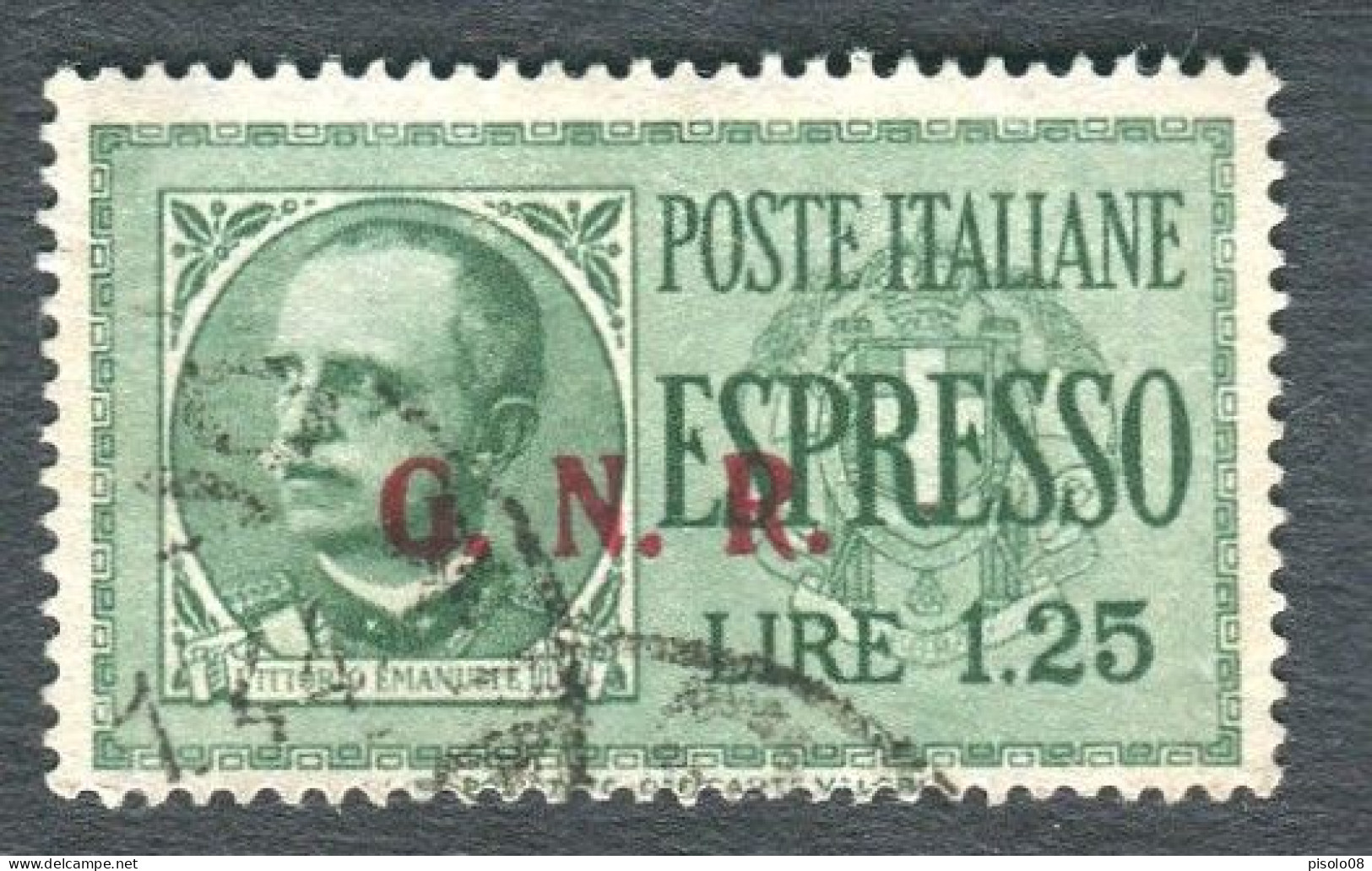 RSI 1943-44 ESPRESSO 1,25  SOPRASTAMPA G.N.R.USATO - Express Mail