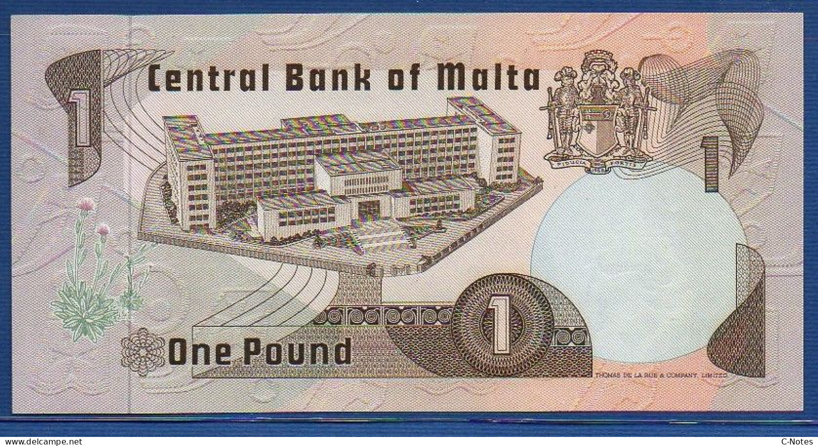 MALTA - P.34a – 5 Lira / Pound L. 1967 (1979) UNC, S/n A/2 489100 - Malta