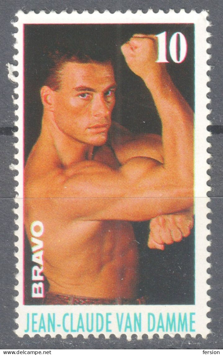 Jean-Claude Van Damme ACTOR USA Belgium Martial SPORT BRAVO Magazine Germany LABEL CINDERELLA VIGNETTE - Non Classés