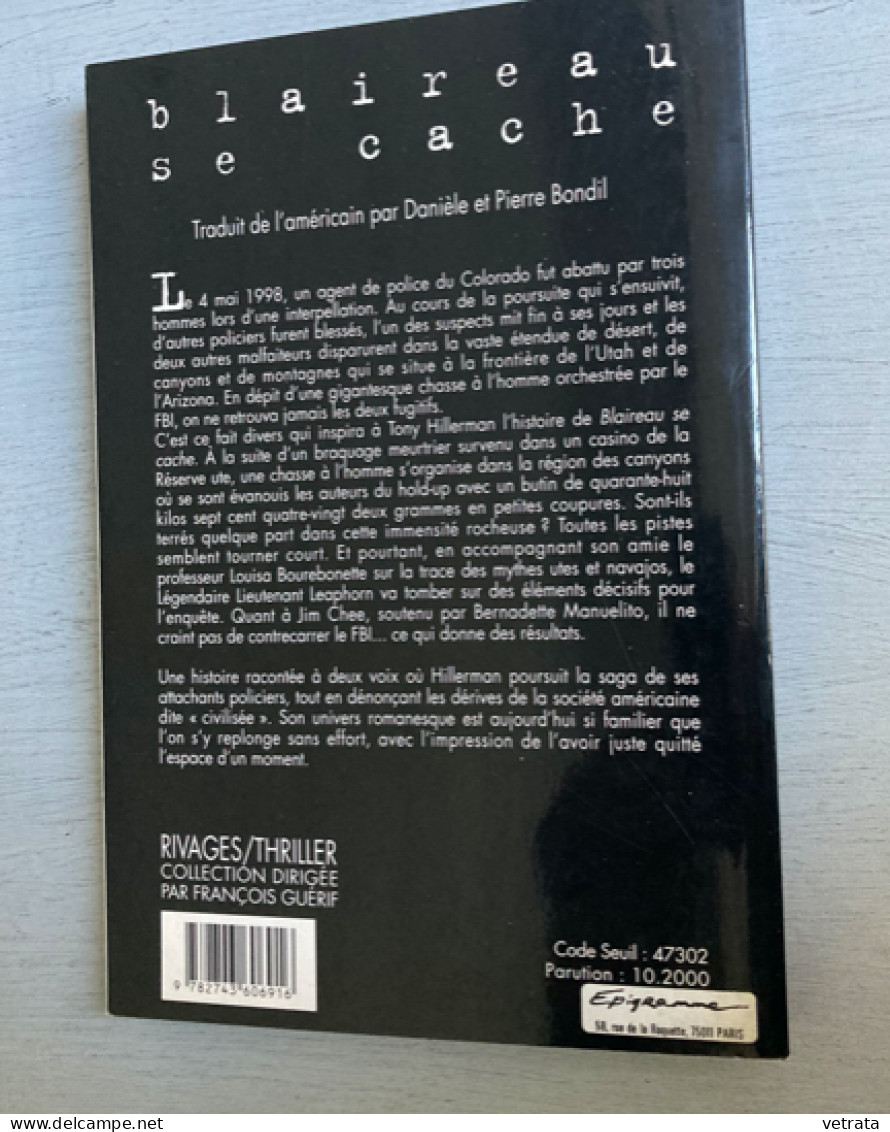 Blaireau Se Cache Par Tony Hillerman (Rivages/Thriller - 2000) - Roman Noir