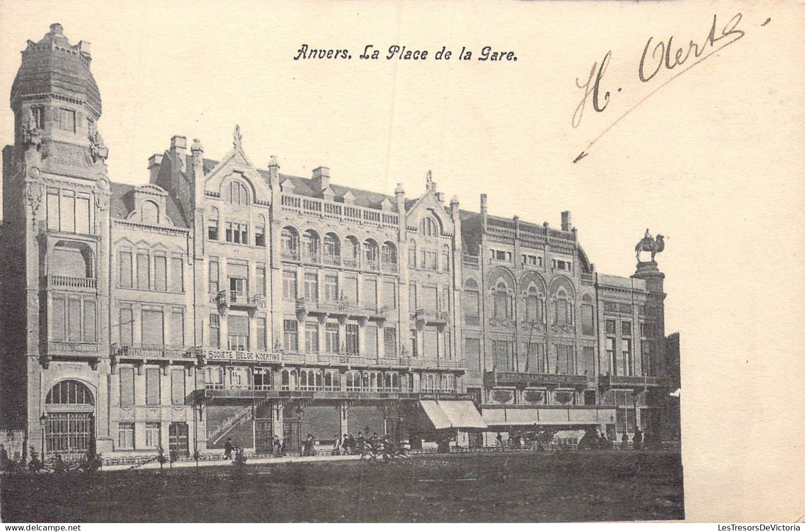 BELGIQUE - Anvers - La Place De La Gare - Carte Postale Ancienne - Antwerpen