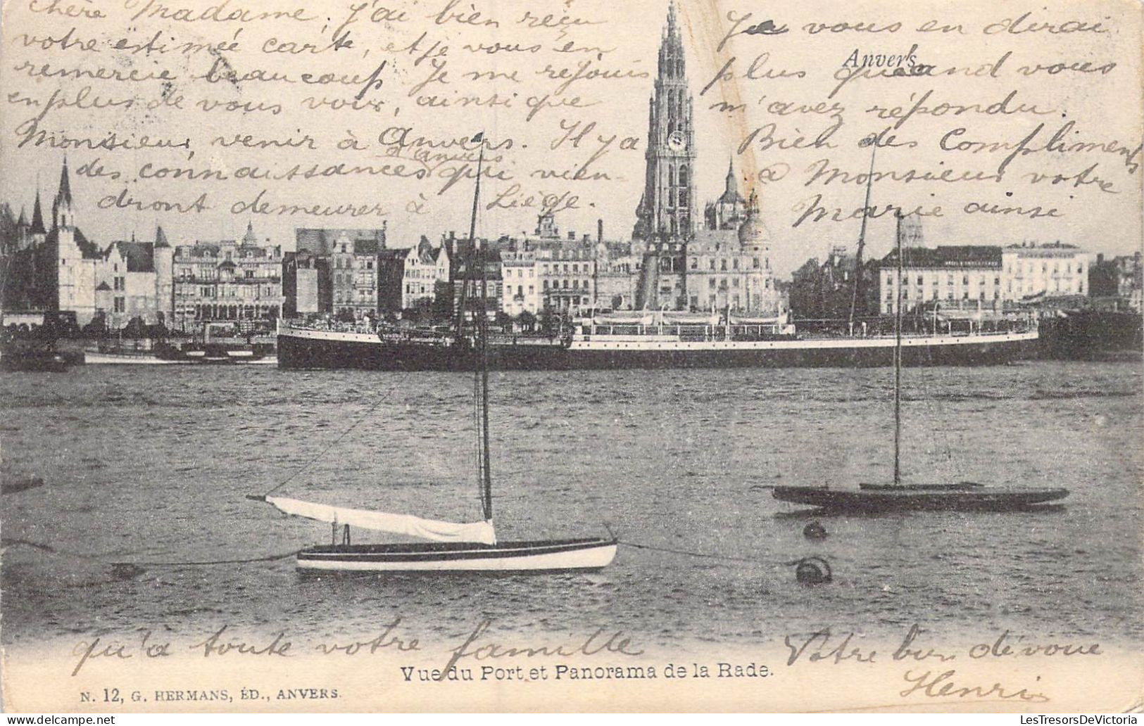 BELGIQUE - Anvers - Vue Du Port Et Panorama De La Rade - Carte Postale Ancienne - Antwerpen