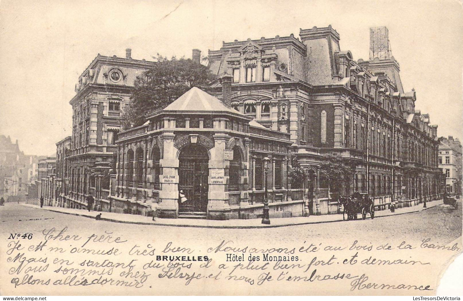 BELGIQUE - Bruxelles - Hôtel Des Monnaies - Carte Postale Ancienne - Cafés, Hotels, Restaurants