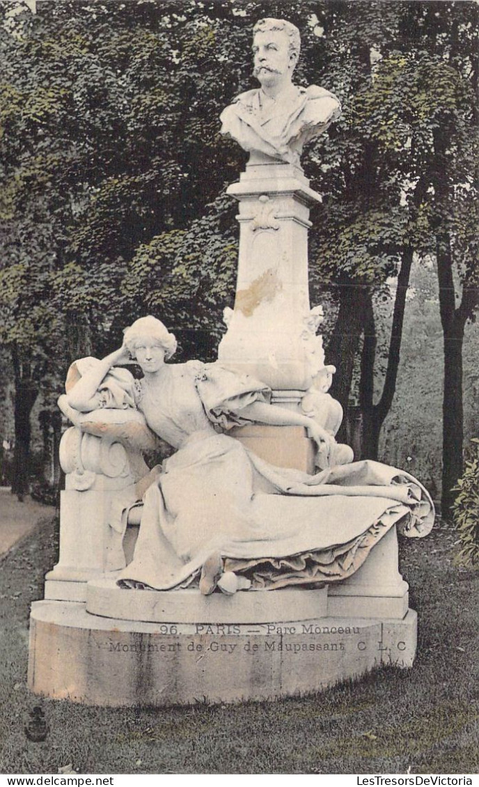 FRANCE - 75 - Paris - Parc Monceau - Monument De Guy De Maupassant - Carte Postale Ancienne - Parks, Gardens