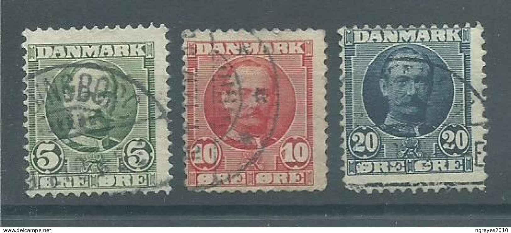 220043844  DINAMARCA.  YVERT  Nº   55/7 - Used Stamps