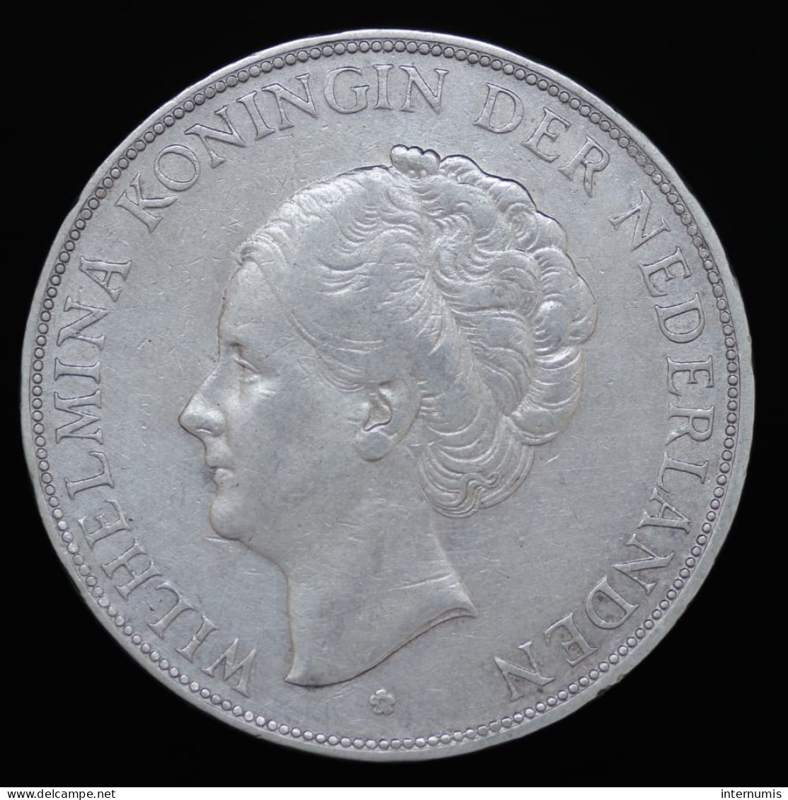 Pays Bas / Netherlands, Wilhelmina I, 2 1/2 Gulden, 1929, Argent (Silver), TTB (EF), KM#165 - 2 1/2 Florín Holandés (Gulden)