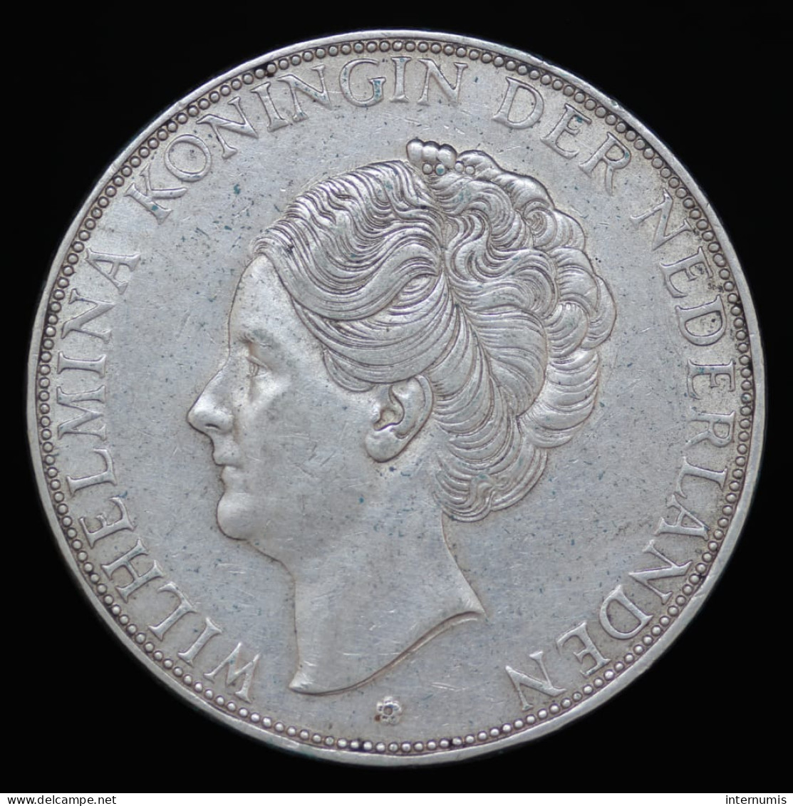 Pays Bas / Netherlands, Wilhelmina I, 2 1/2 Gulden, 1933, Argent (Silver), SUP (AU), KM#165 - 2 1/2 Florín Holandés (Gulden)