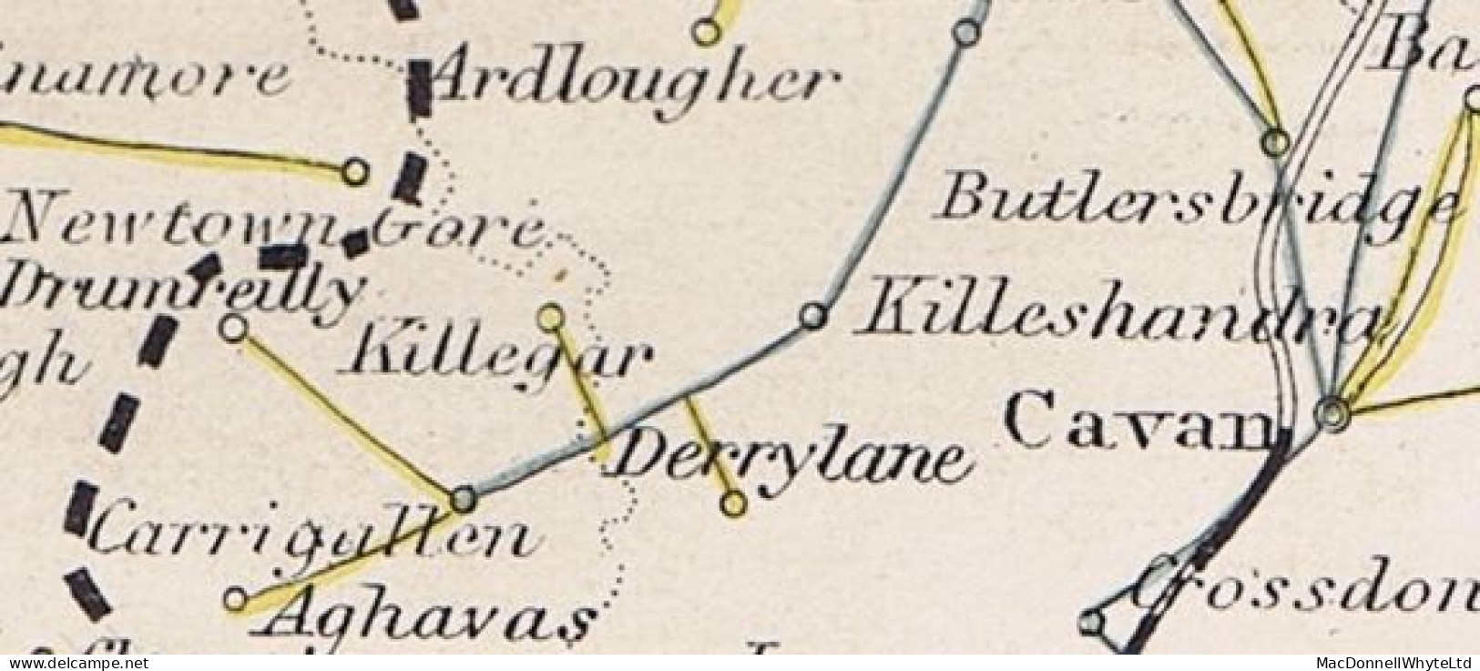 Ireland Leitrim Cavan 1841 Cover To Dublin Posted At Carrigallen (sub-office To Killeshandra) With Unframed "No.1" RH - Préphilatélie