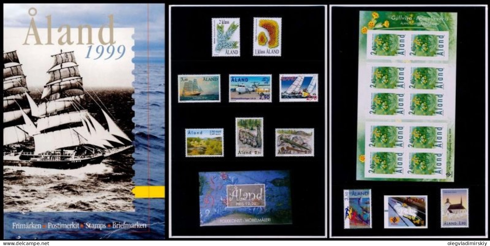 Aland Åland Finland 1999 Year Set Mint - Full Years