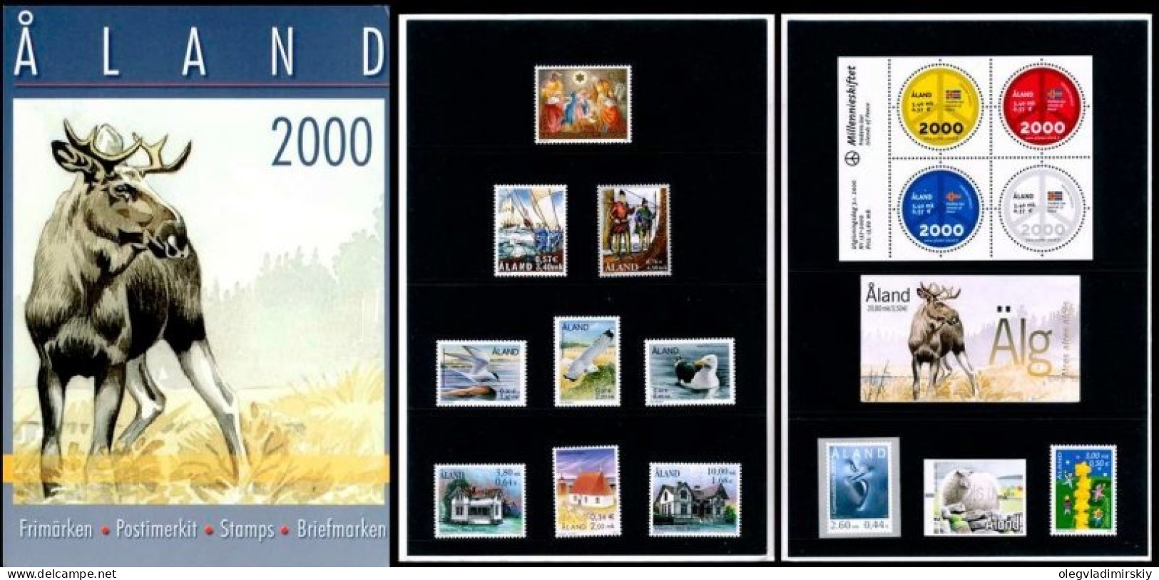 Aland Åland Finland 2000 Year Set Mint - Années Complètes