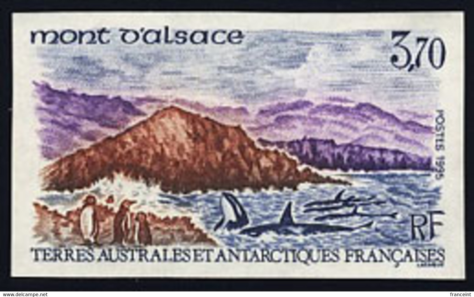 F.S.A.T. (1995) Mont D'ALsace. Imperforate. Scott No 207, Yvert No 200. - Imperforates, Proofs & Errors