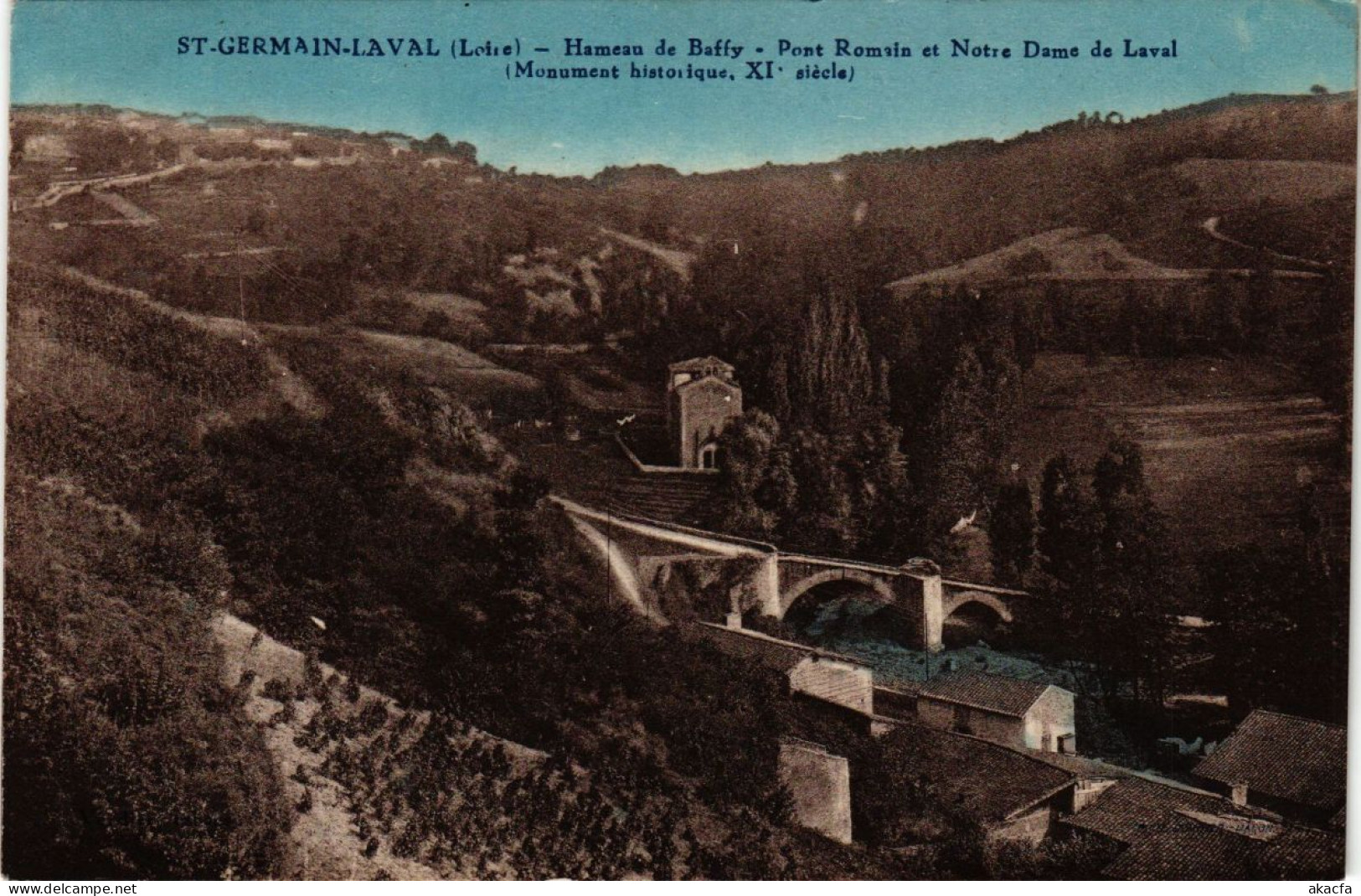 CPA AK St-GERMAIN-LAVAL - Hameau De Baffy - Pont Romain Et Notre-Dame (165881) - Saint Germain Laval