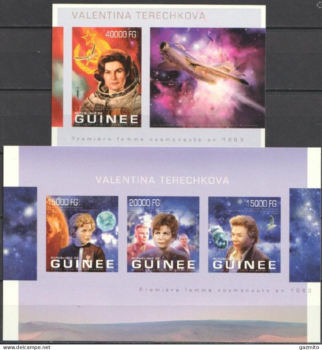 Guinea 2013, Space, V. Terechova, 3val In BF+BF IMPERFORATED - Oceania