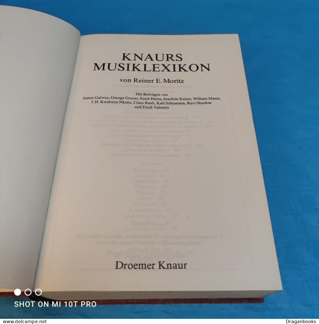 Reiner E. Moritz - Knaurs Musiklexikon - Musique