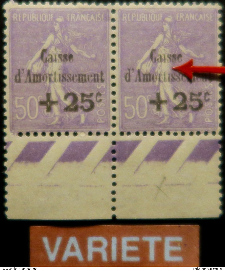 LP3137/130 - 1931 - CAISSE D'AMORTISSEMENT - N°276 + 276a  NEUFS** BdF - VARIETE >> Sans Point Sur " I " D'amortissement - Ongebruikt