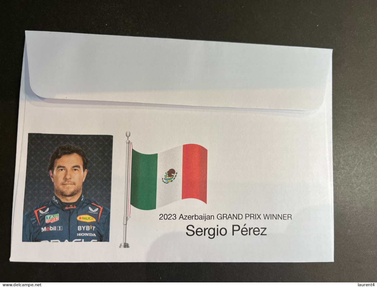 (3 Q 8) Formula One - 2023 Azerbaijan Grand Prix - Winner Sergio Pérez 30 April 2023) With RACE-CAR Stamp - Autres & Non Classés