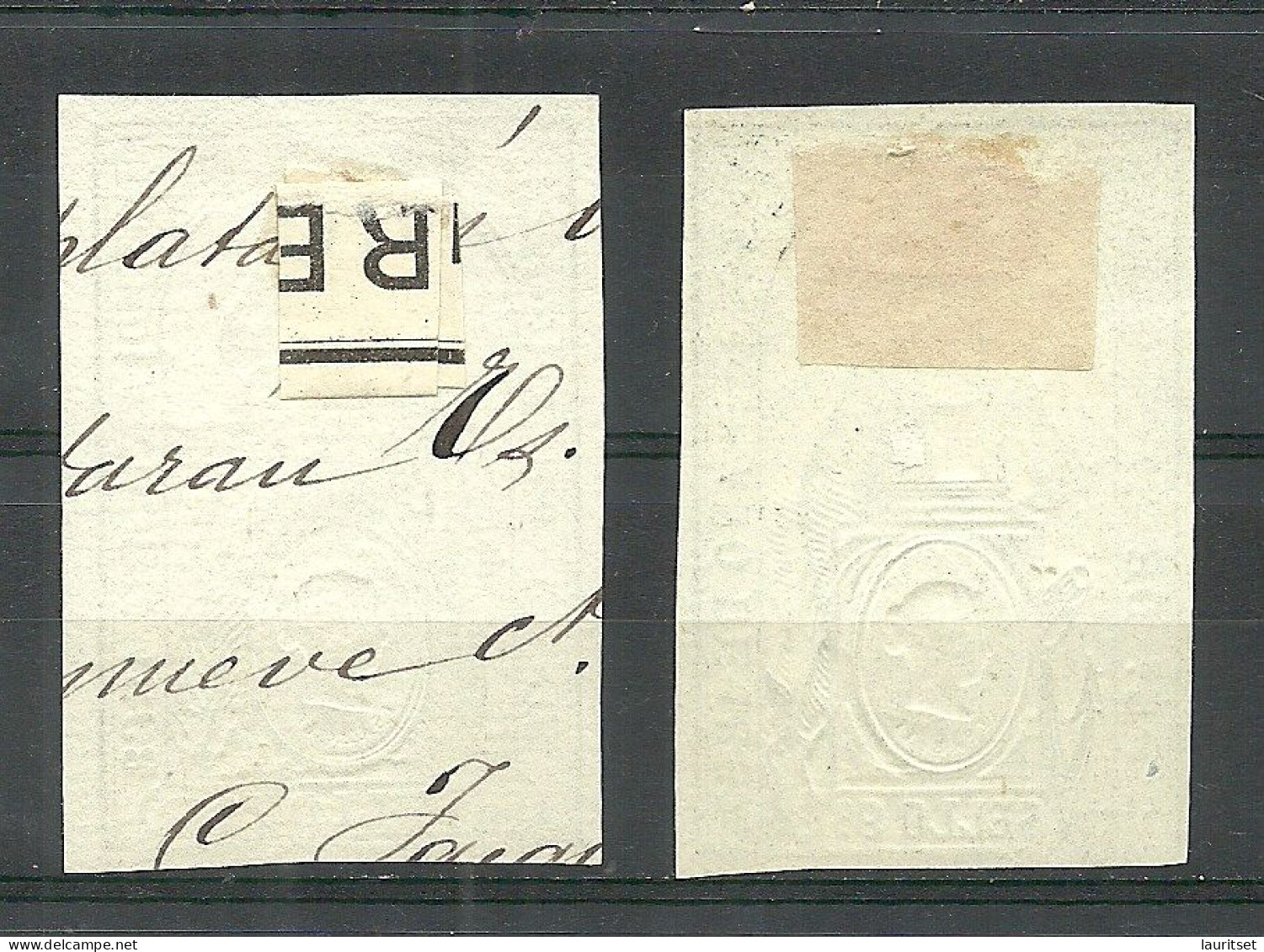 ESPANA Spain 1867-1868 Sello Paper Stamps - Fiscal-postal