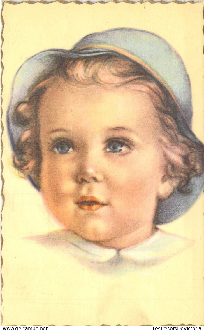 FANTAISIE - Bébé - Portrait - Chapeau - Carte Postale Ancienne - Baby's