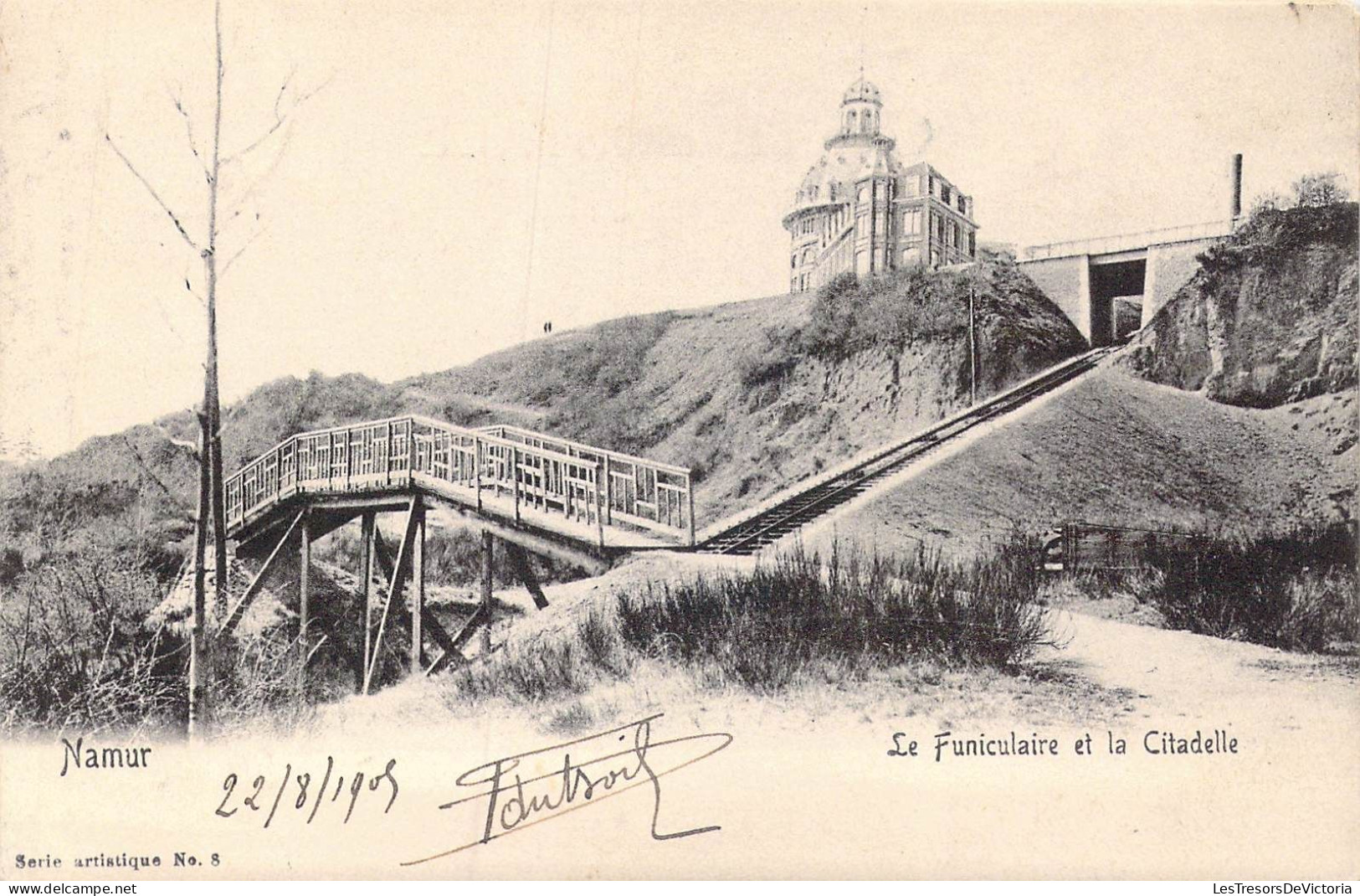BELGIQUE - Namur - Le Funiculaire Et La Citadelle - Carte Postale Ancienne - Namur