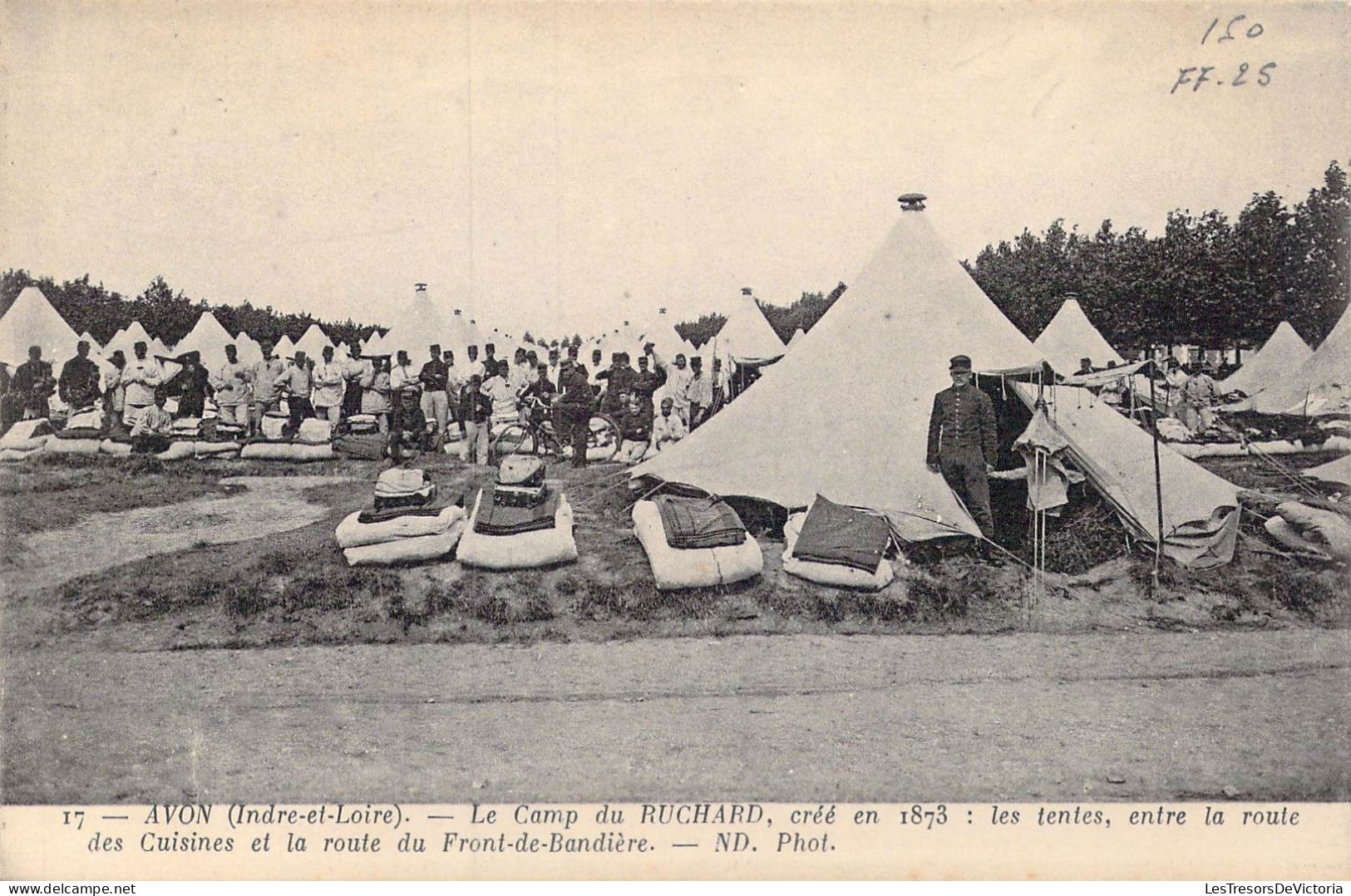 FRANCE - 37 - Avon - Le Camp Du Ruchard, Crée En 1873 : Les Tentes, Entre La Route Des.. - Carte Postale Ancienne - Andere & Zonder Classificatie