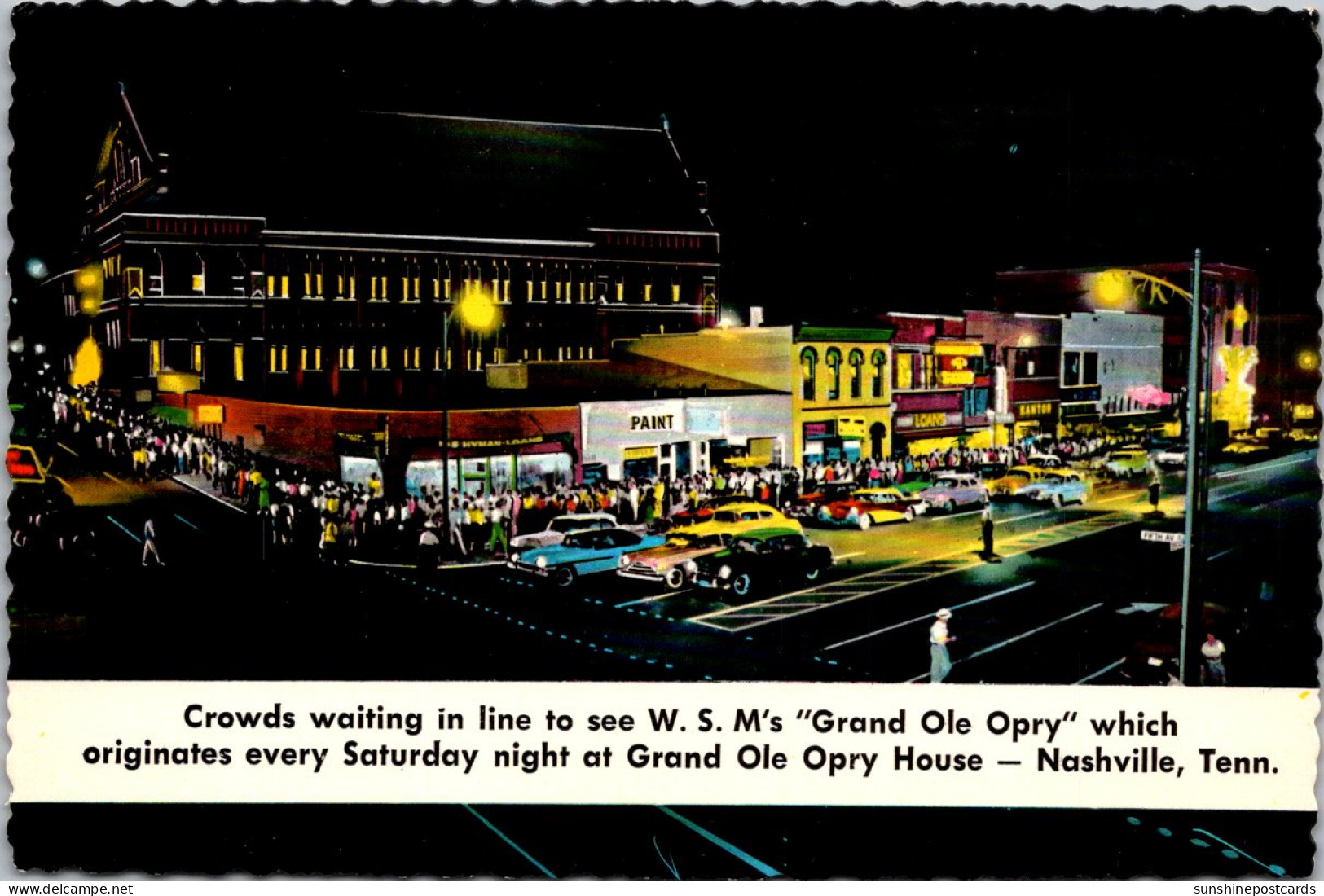 Tennessee Nashville Crowds Waiting In Line To See WSM's Grand Ole Opry - Nashville