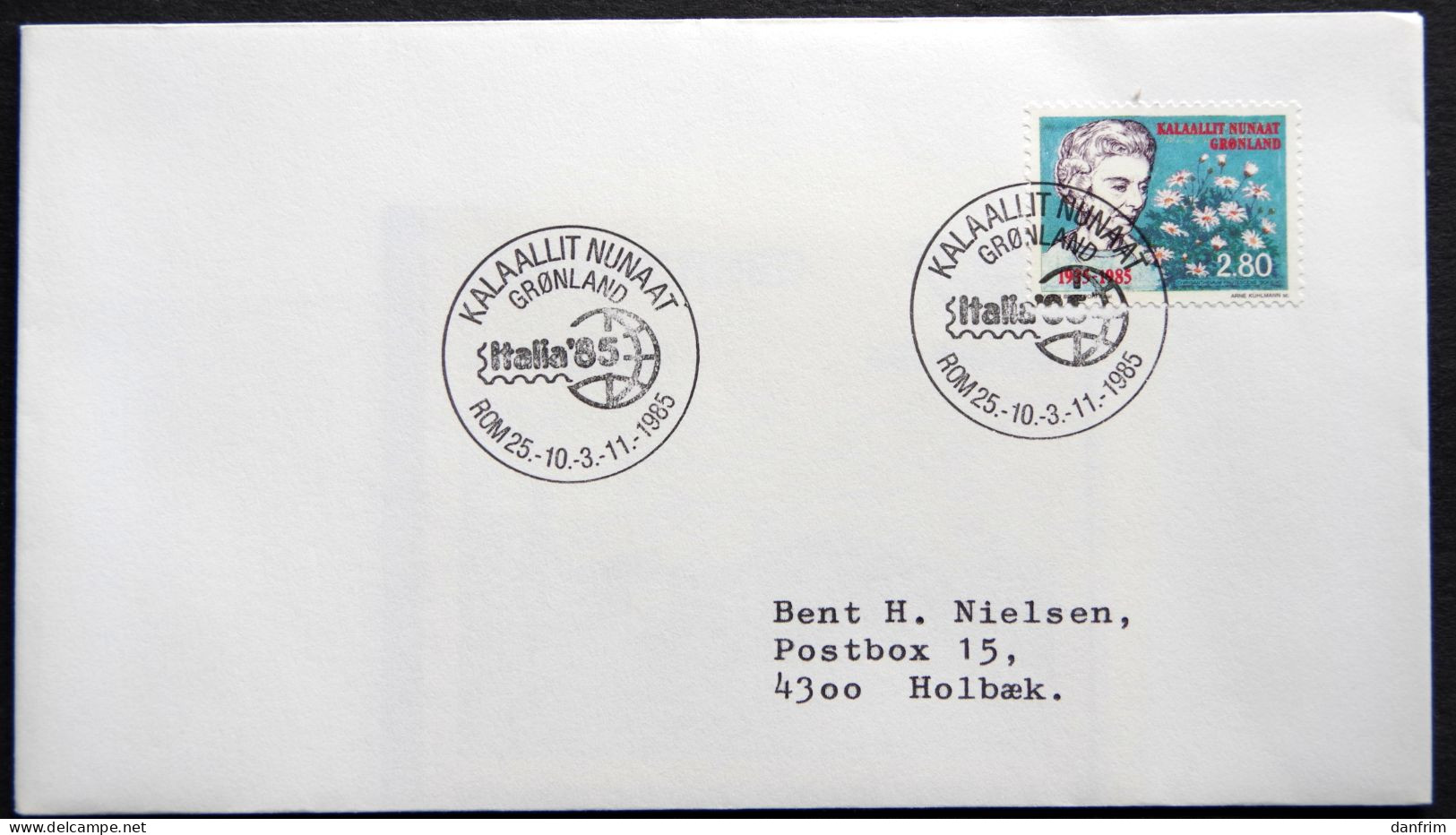 Greenland 1985 SPECIAL POSTMARKS.  ITALIA'85. ROM 25.-10.-3.-11. 1985 ( Lot 908) - Brieven En Documenten