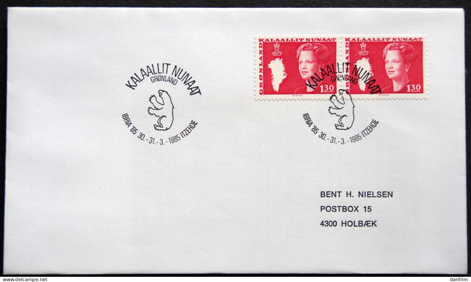 Greenland 1985 SPECIAL POSTMARKS. IBRIA 85. 30-31-3-1985 ITZEHOE ( Lot 916) - Lettres & Documents