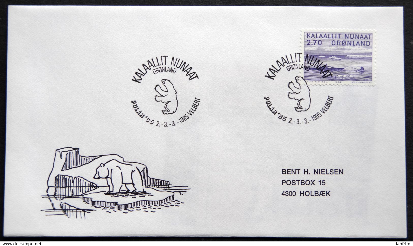 Greenland 1985 SPECIAL POSTMARKS. POLAR 85. 2-3-3- VELBERT  ( Lot 915) - Covers & Documents