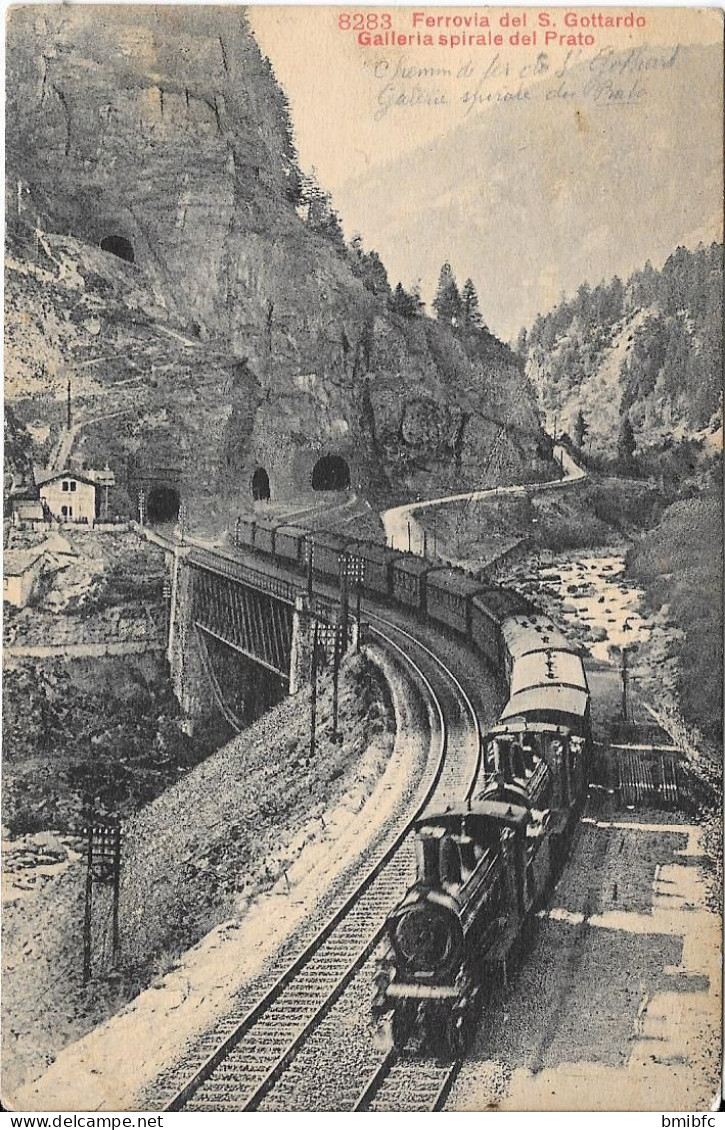 Ferrovia Del S. Gottardo - Galleria Spirale Del Prato - Prato