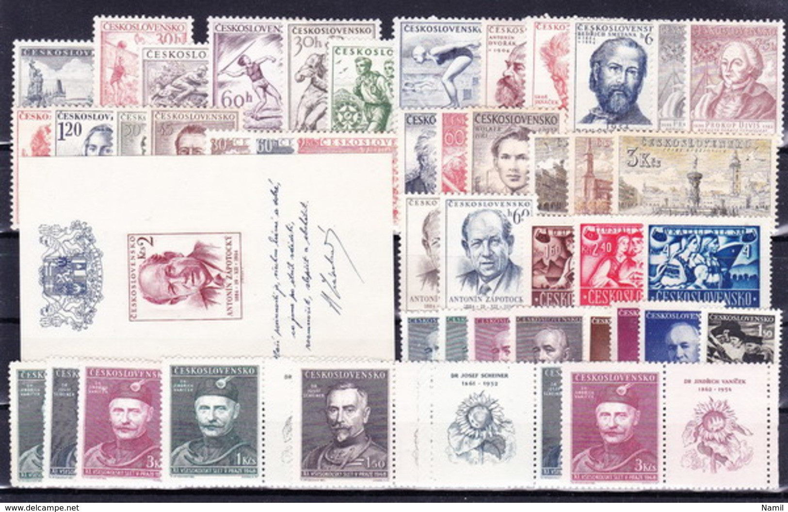 Tchécoslovaquie, Lot Avec Les Timbres Aprés 1945 (MNH Et MH) - Sammlungen (ohne Album)