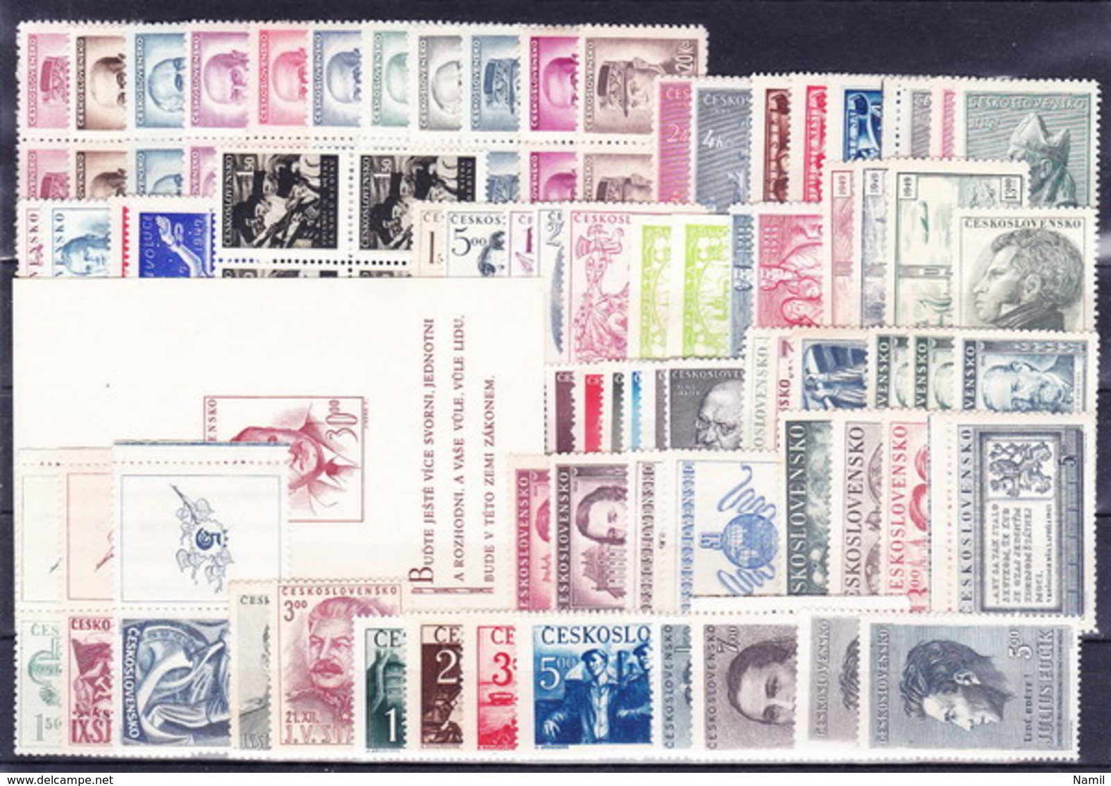 **/* Tchécoslovaquie, Lt Avec Les Timbres Aprés 1945 - Collections, Lots & Séries