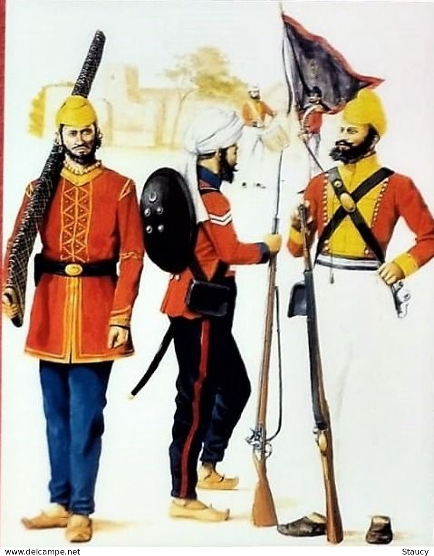 India WWI / SIKHISM - "Sikh Army – The Misl 1799 - 1849" - Indians In First World War New Delhi Canc. Picture Post Card - Covers & Documents