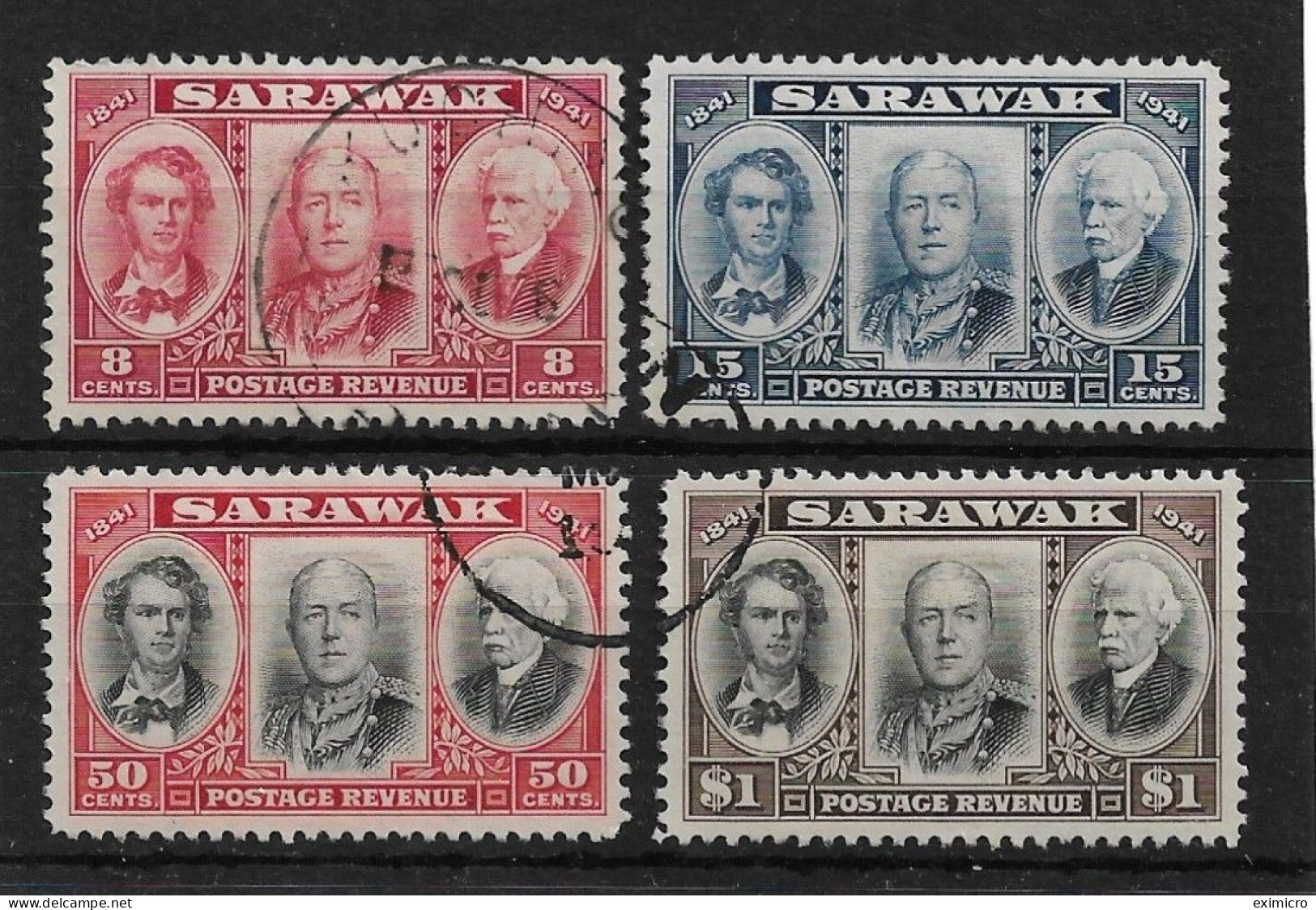 SARAWAK 1946 CENTENARY SET SG 146/149 FINE USED Cat £50 - Sarawak (...-1963)