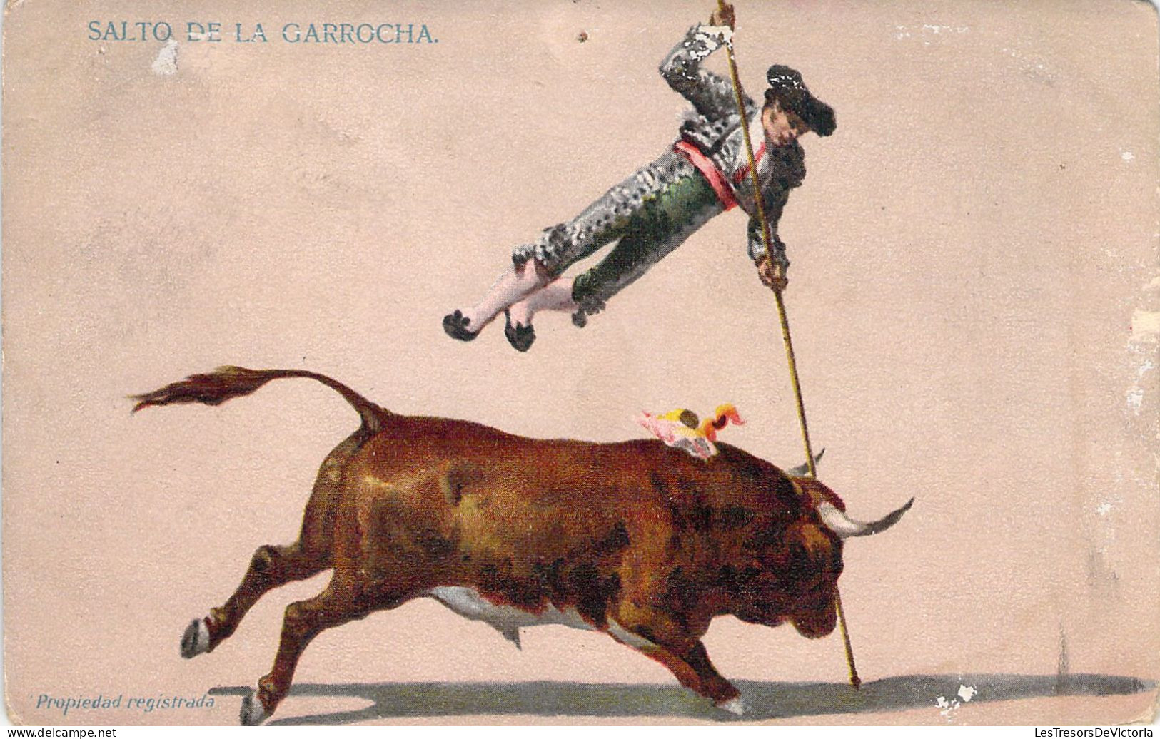 CORRIDA - Salto De La Garrocha - Taureau - Toréro - Carte Postale Ancienne - Stierkampf