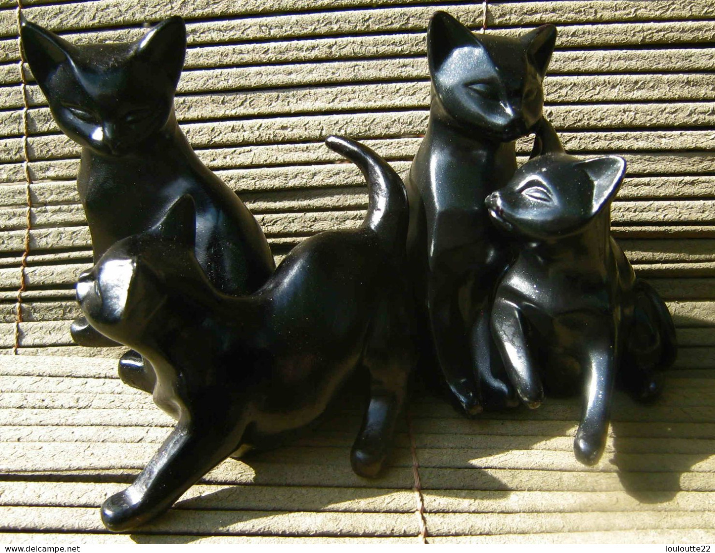 Lot De 4 Chats Noir - Arte Contemporanea