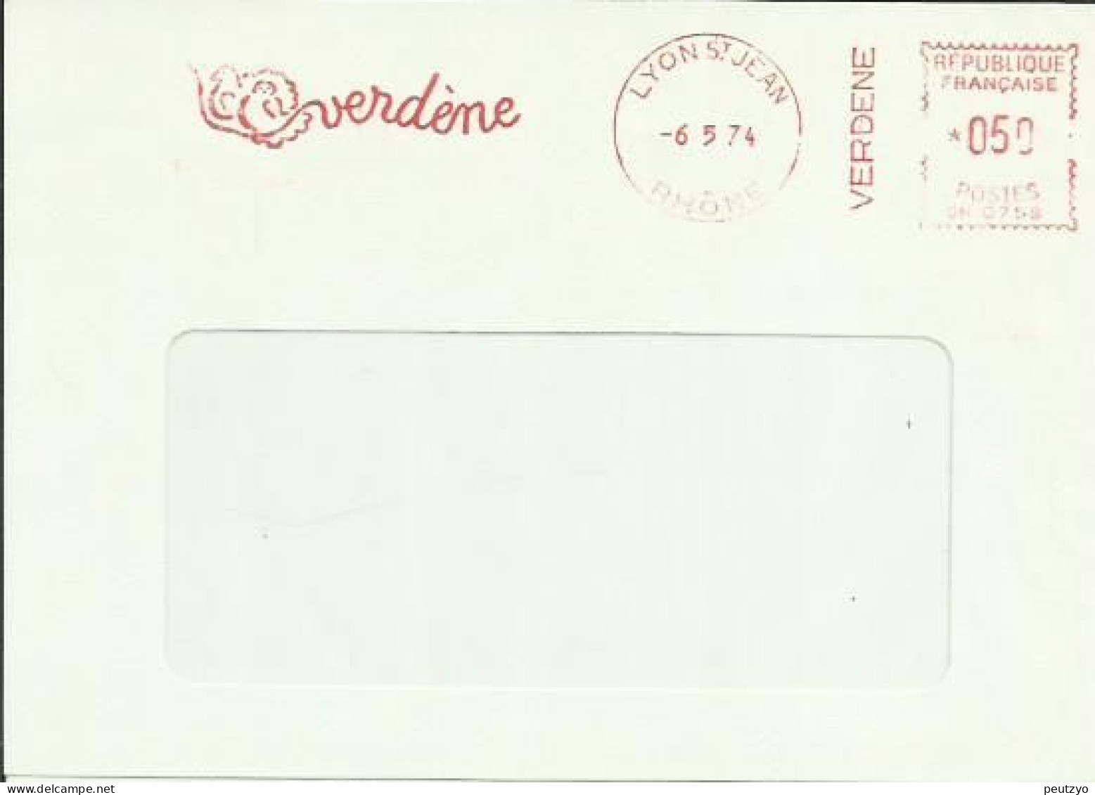 Lettre EMA Satas SR  1974 Verdene Oiseaux  Moineaux Textile Metier Industrie  69 Lyon A 48/27 - Mechanical Postmarks (Advertisement)