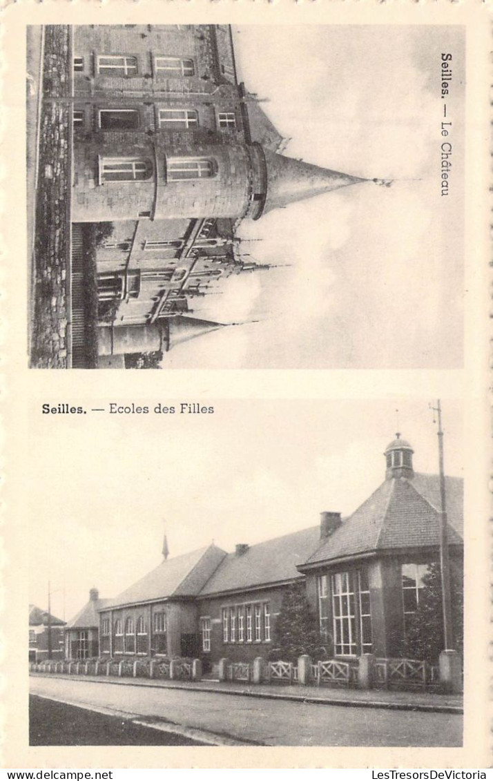 BELGIQUE - SEILLES - Le Château - Ecole Des Filles - Carte Postale Ancienne - Autres & Non Classés