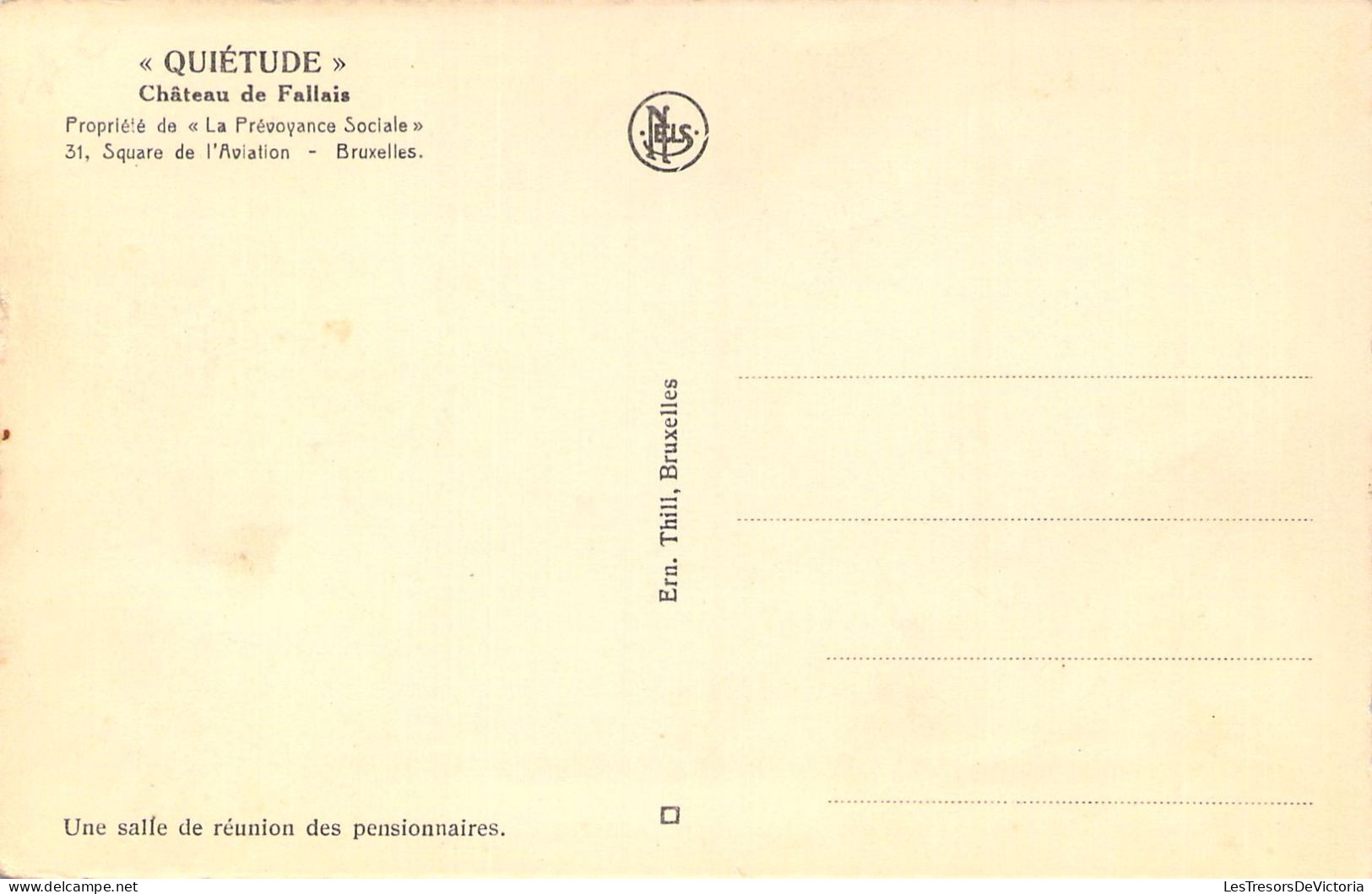 BELGIQUE - Fallais - Château De Fallais - Une Salle De Réunion Des Pensionnaires - Carte Postale Ancienne - Other & Unclassified