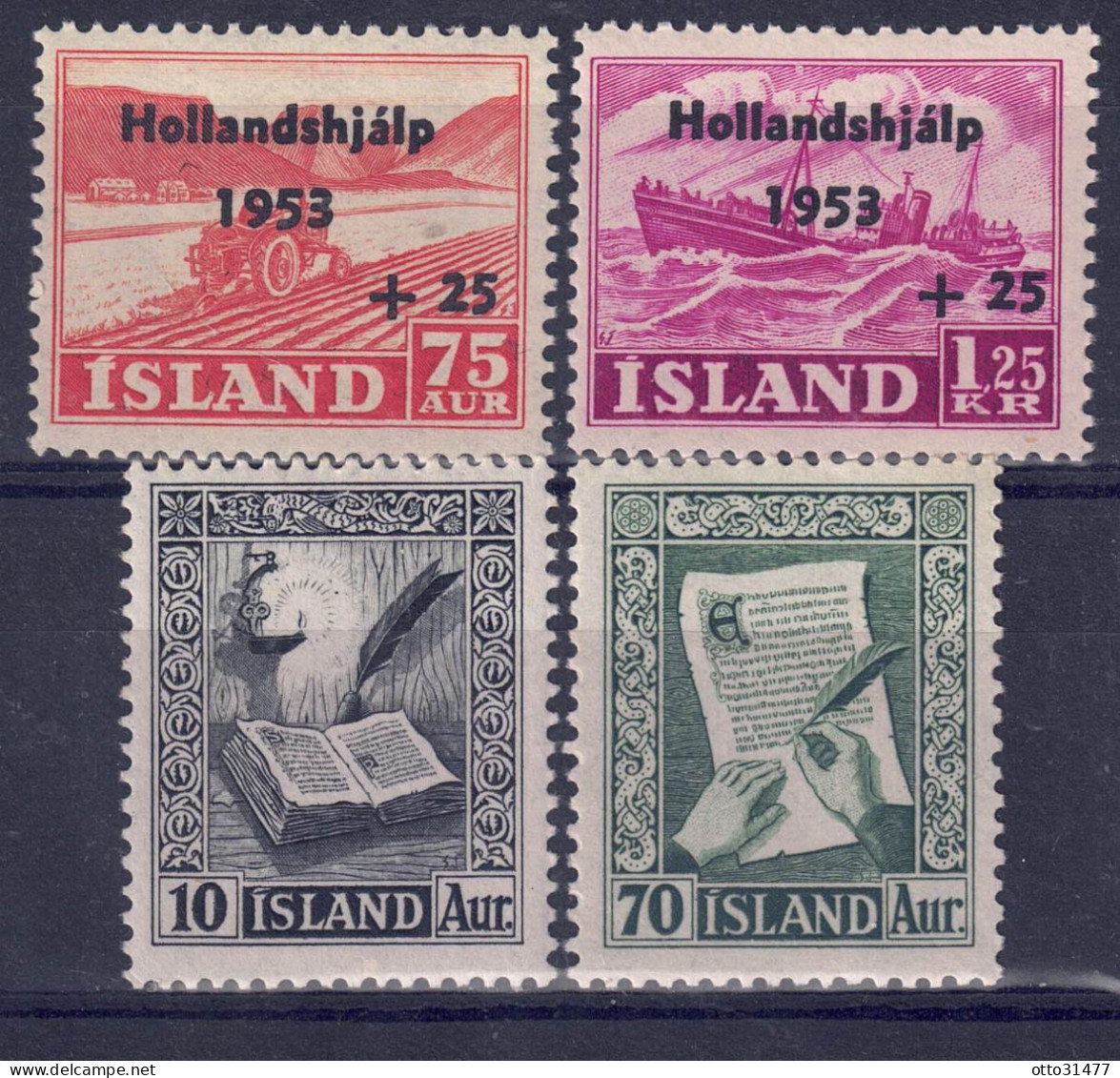 Island 1953 - Markenlot Aus Nr. 285 - 288, Postfrisch ** / MNH - Nuevos