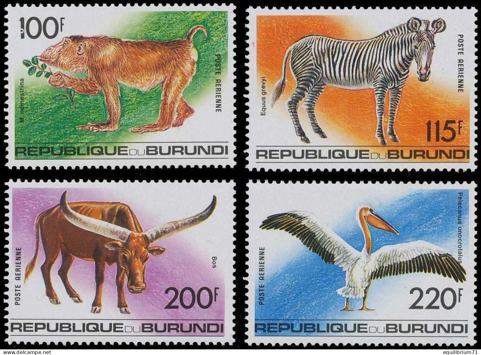 PA560/563**(BL130) - Faune / Fauna / Tierwelt / Wildlife - BURUNDI - Unused Stamps