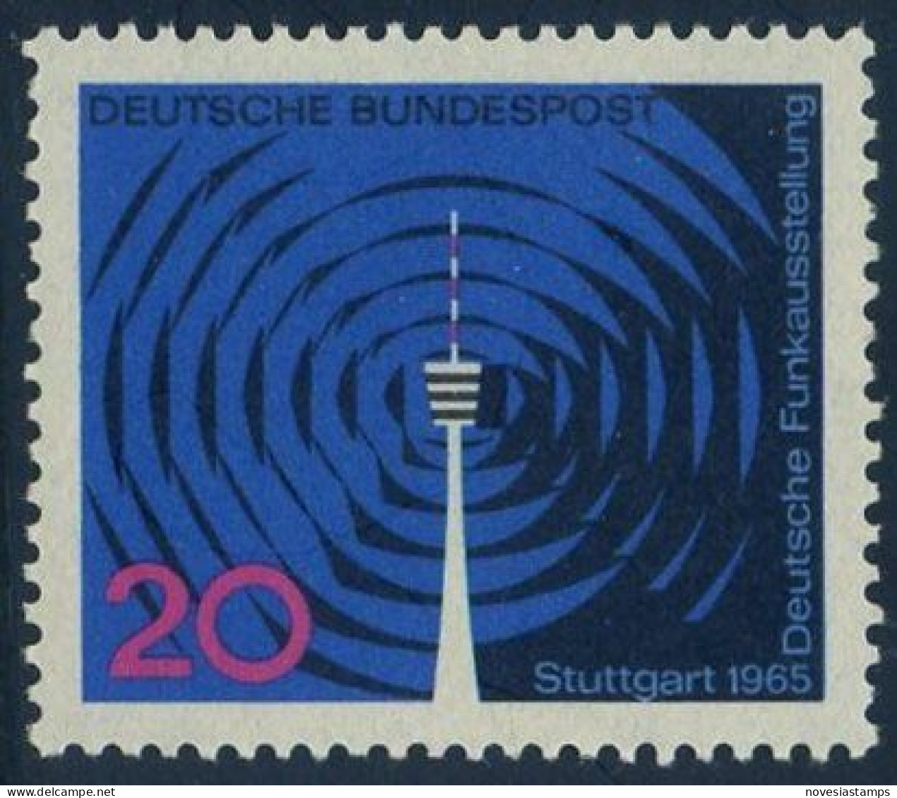 !a! GERMANY 1965 Mi. 0481 MNH SINGLE - German Television Show - Ungebraucht