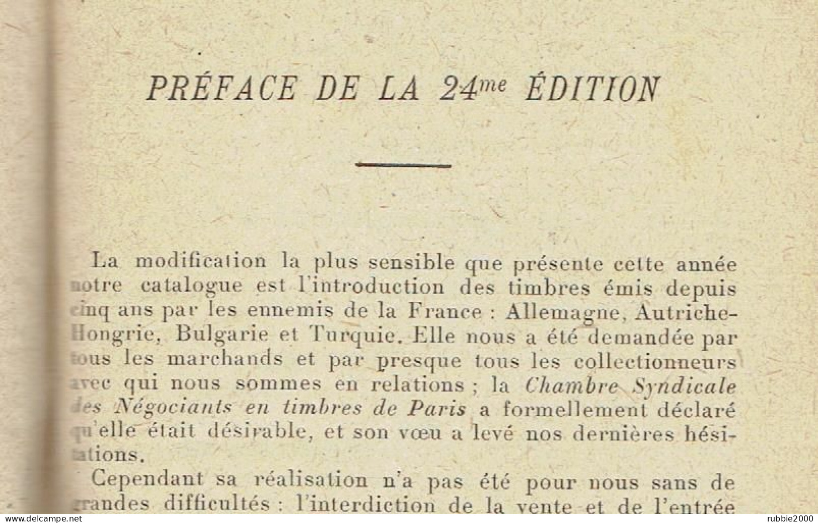 1920 CATALOGUE DE TIMBRES POSTE YVERT ET TELLIER CHAMPION PHILATELIE CATALOGUE MONDIAL - France