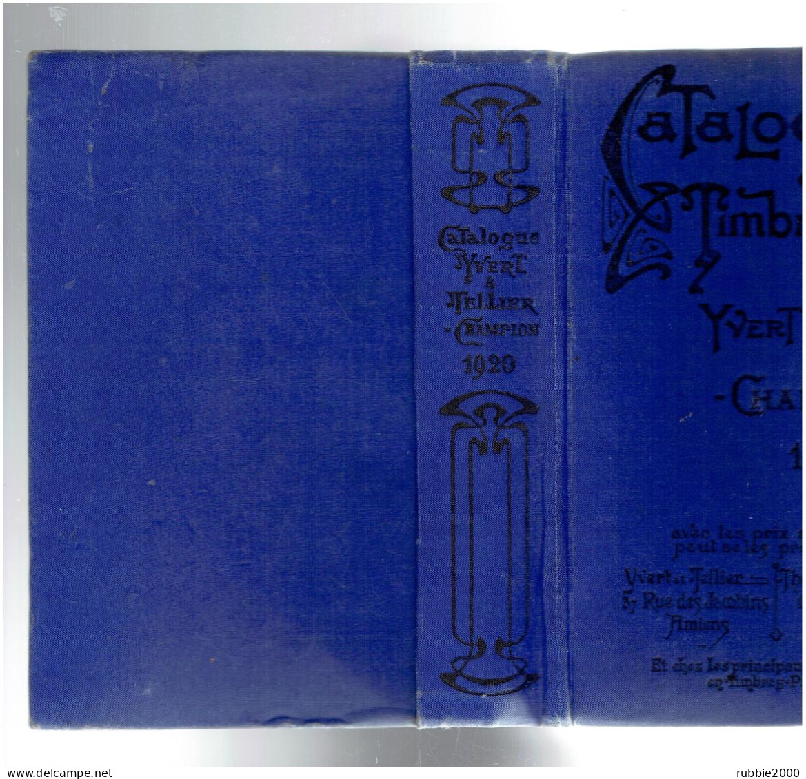 1920 CATALOGUE DE TIMBRES POSTE YVERT ET TELLIER CHAMPION PHILATELIE CATALOGUE MONDIAL - Frankrijk