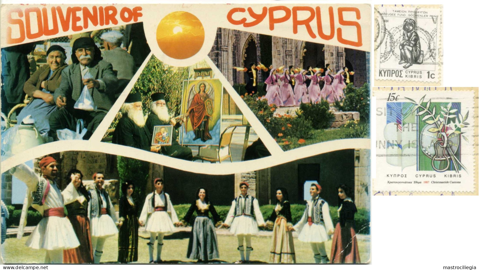KIBRIS  CYPRUS  CIPRO  Souvenir Of.. Multiview  Nice Stamps - Chypre