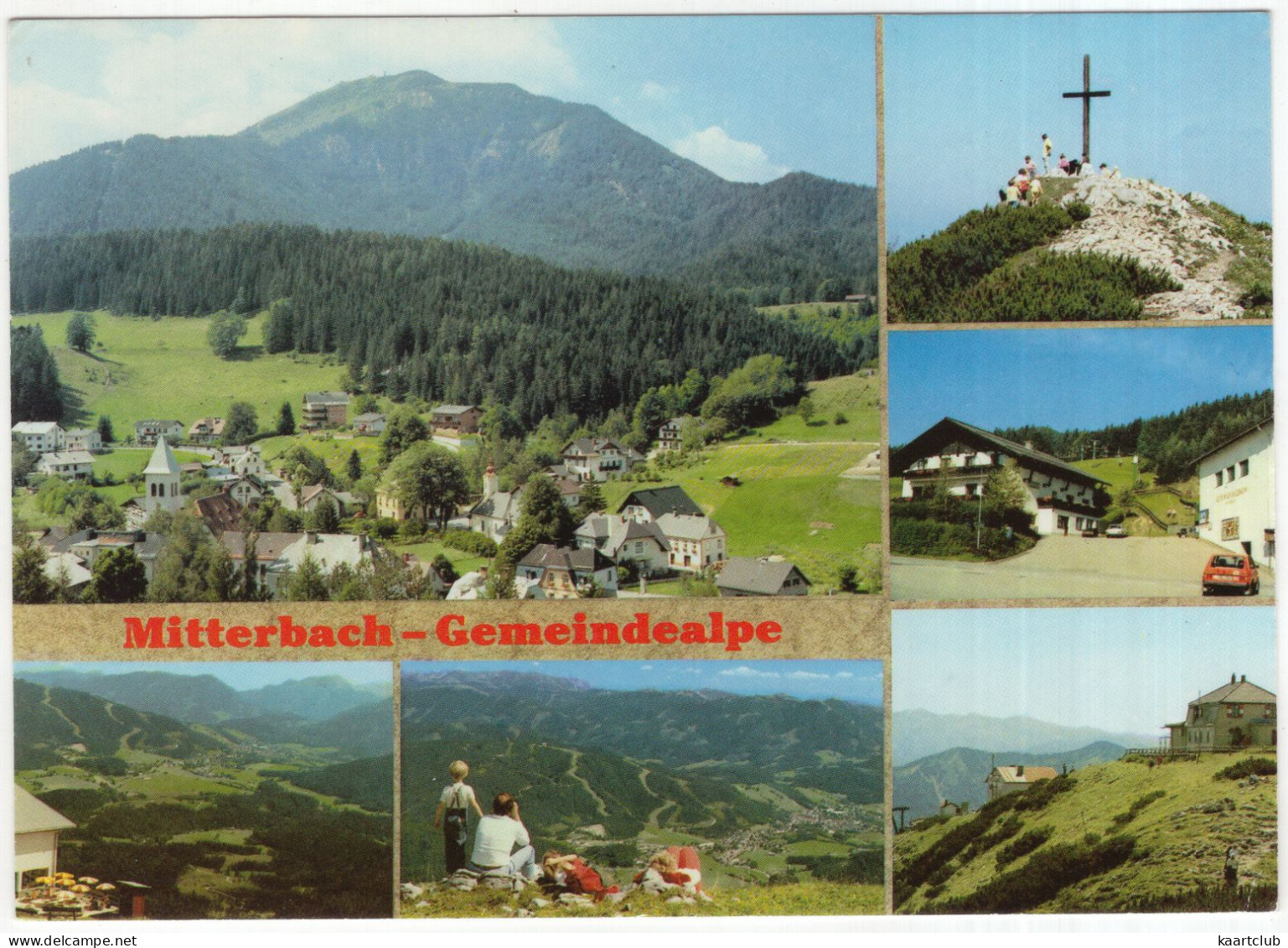Mitterbach - Gemeindealpe - (N.Ö., Österreich) - U.a. Gipfelkreuz, Talstation, VW Golf - Lilienfeld