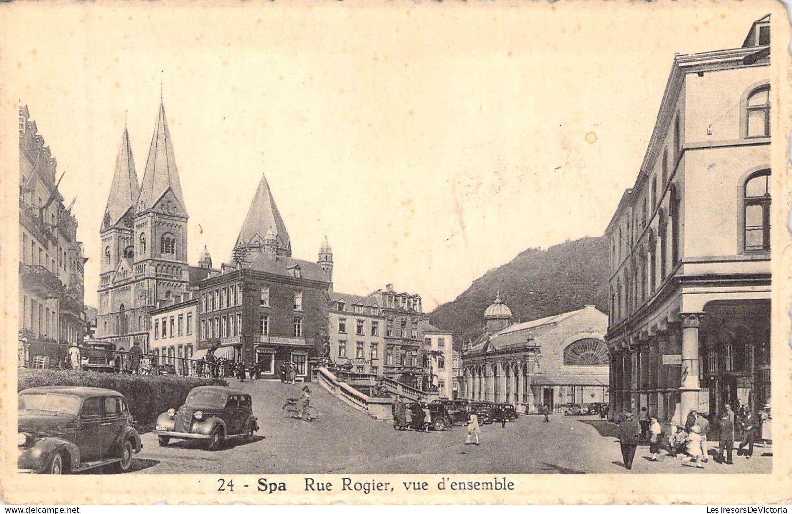 BELGIQUE - SPA - Rue Rogier Vue D'ensemble - Carte Postale Ancienne - Spa