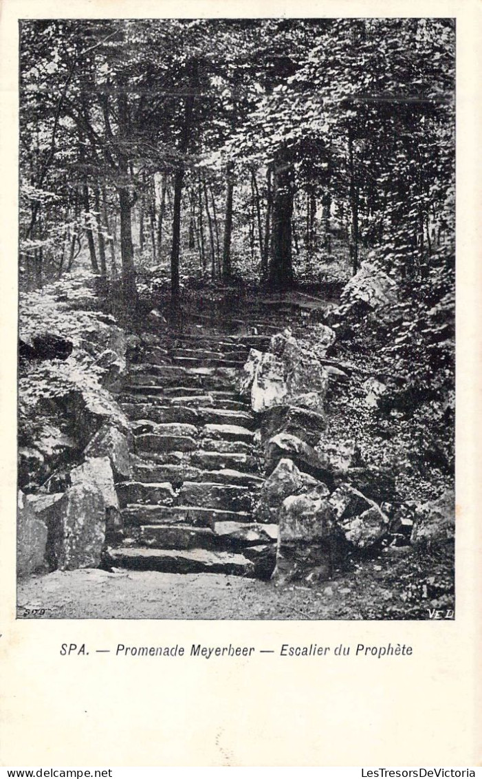 BELGIQUE - SPA - Promenade Meyerbeer - Escalier Du Prophète - Carte Postale Ancienne - Spa