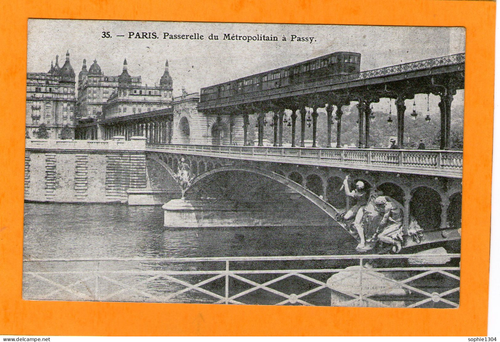 PARIS - Passerelle Du Métropolitain à Passy - 1915 - - Métro Parisien, Gares