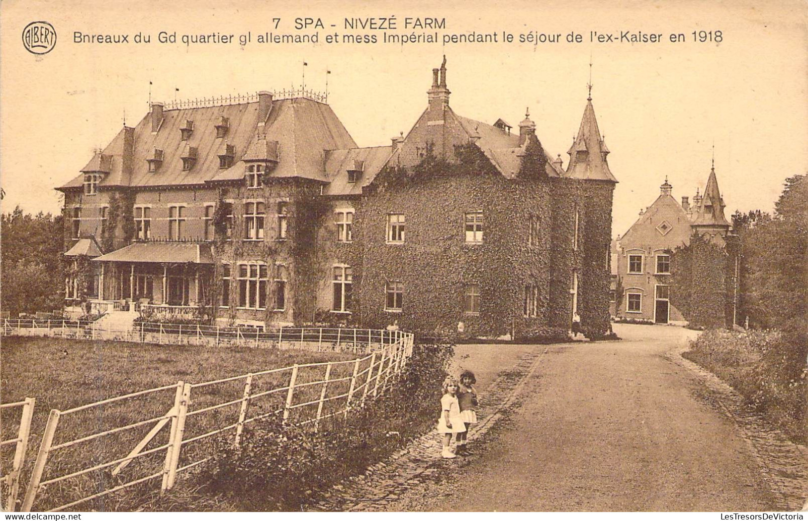 BELGIQUE - SPA - NIVEZE FARM - Bureaus Du Gd Quartier Gl Allemand Et Mess Impérial - Carte Postale Ancienne - Spa