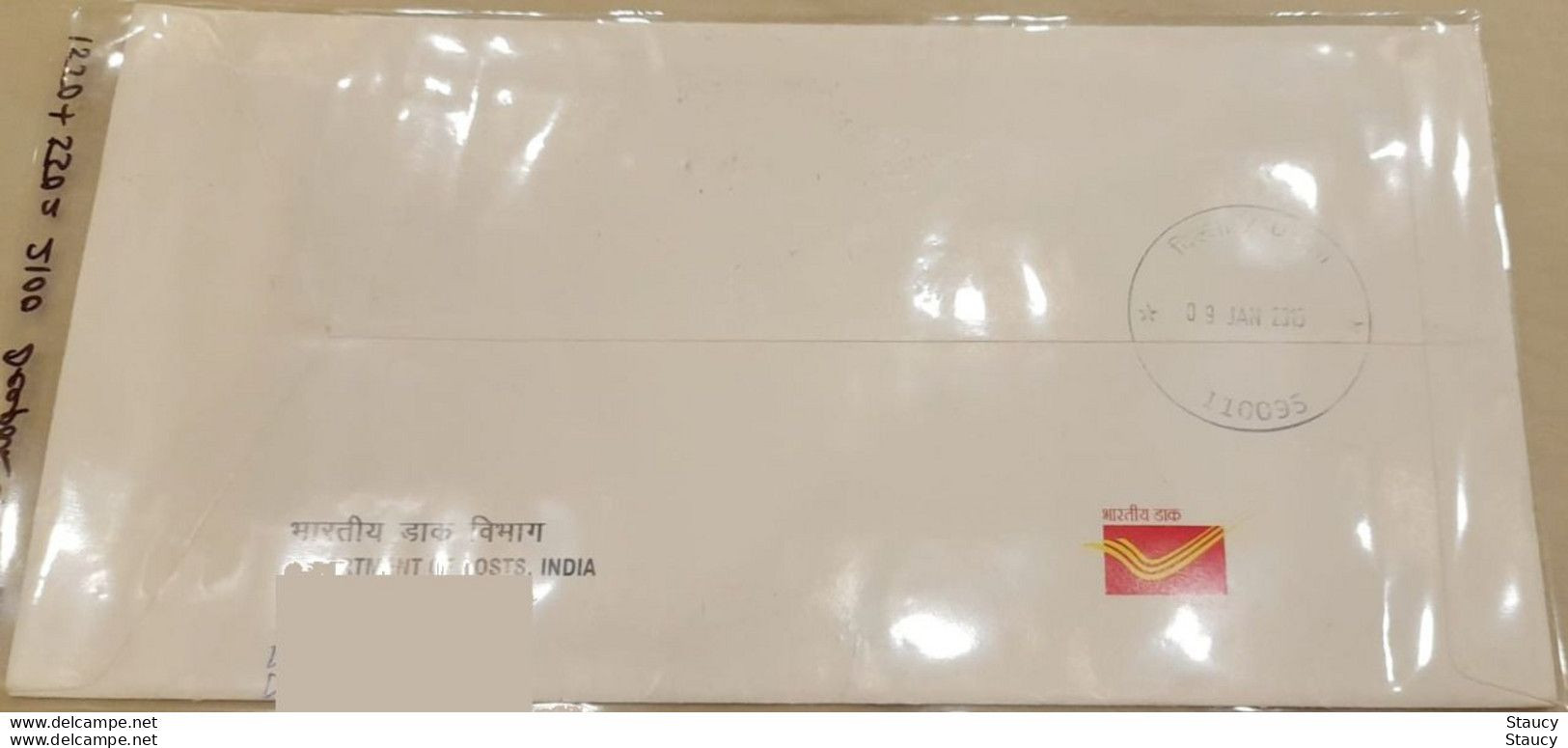 INDIA 2015 MAHATMA GANDHI 2v Set First Day Cancelled Franked On Issue Date REGISTERED Speed Post FDC COVER As Per Scan - Lettres & Documents